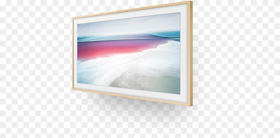 Angled Left View Of The Frame Displaying A Photograph Customisable Frame Bezel For Samsung The Frame, Art, Painting, Outdoors, Nature Free Png