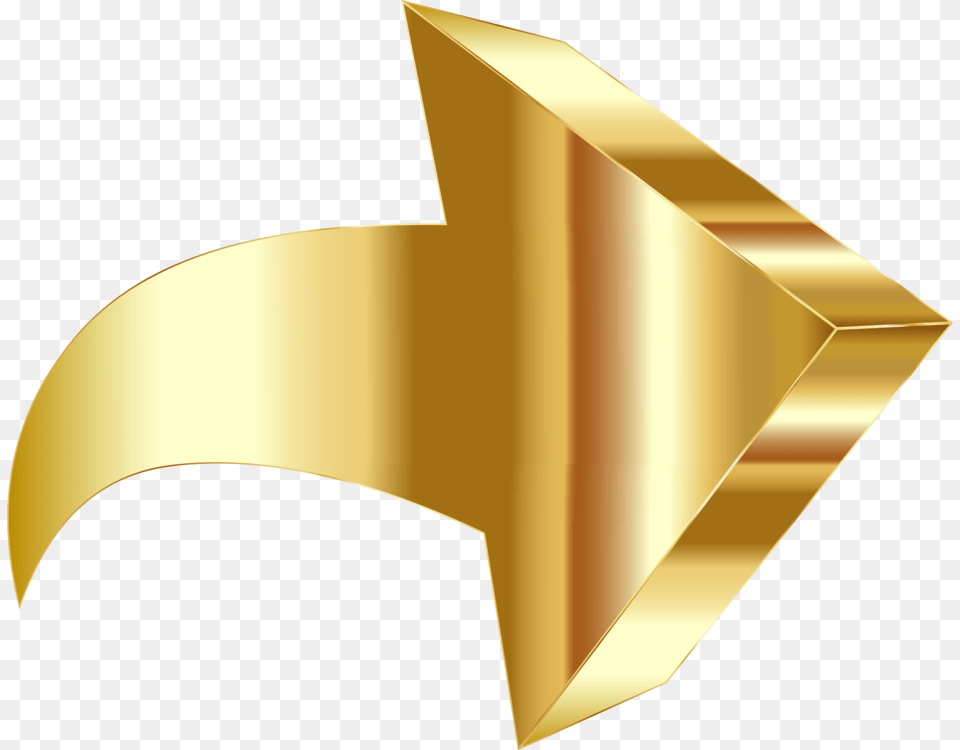 Anglegoldsymbol 3d Arrow, Gold, Logo, Symbol Free Transparent Png