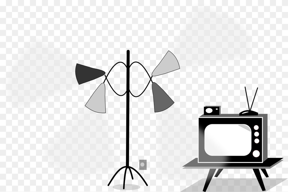 Anglemonochrome Cartoon Old Tv Transparent Background, Computer Hardware, Electronics, Hardware, Lighting Png Image