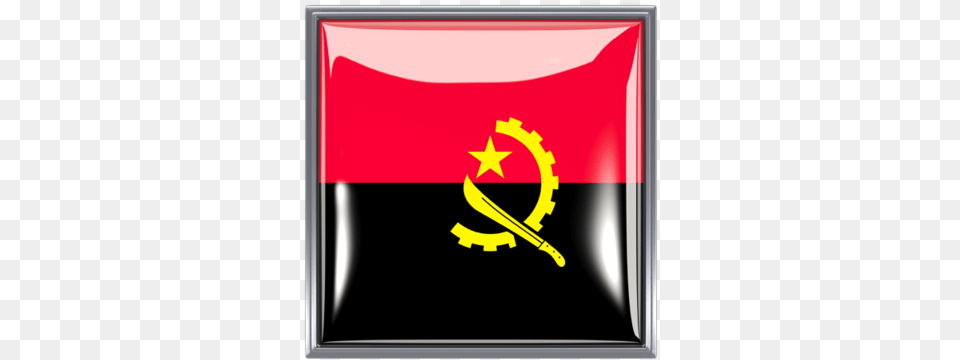 Angola Flag Amazing Icon Flag Of Angola, Emblem, Symbol Png Image