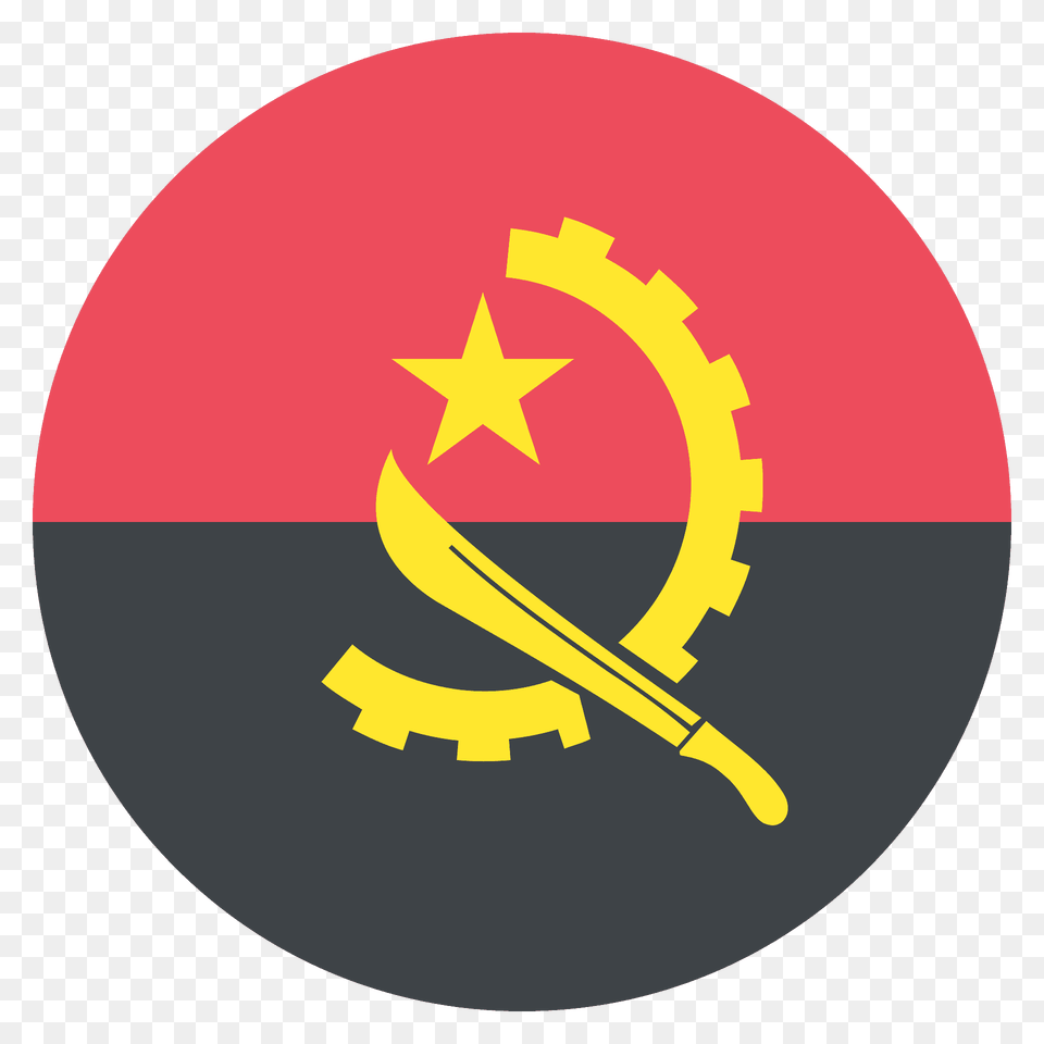 Angola Flag Emoji Clipart, Logo, Symbol, Emblem Png
