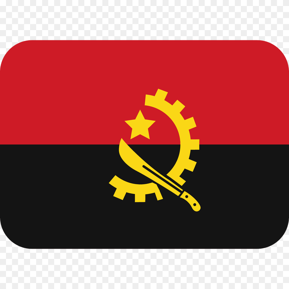 Angola Flag Emoji Clipart, Logo, Emblem, Symbol, First Aid Free Png