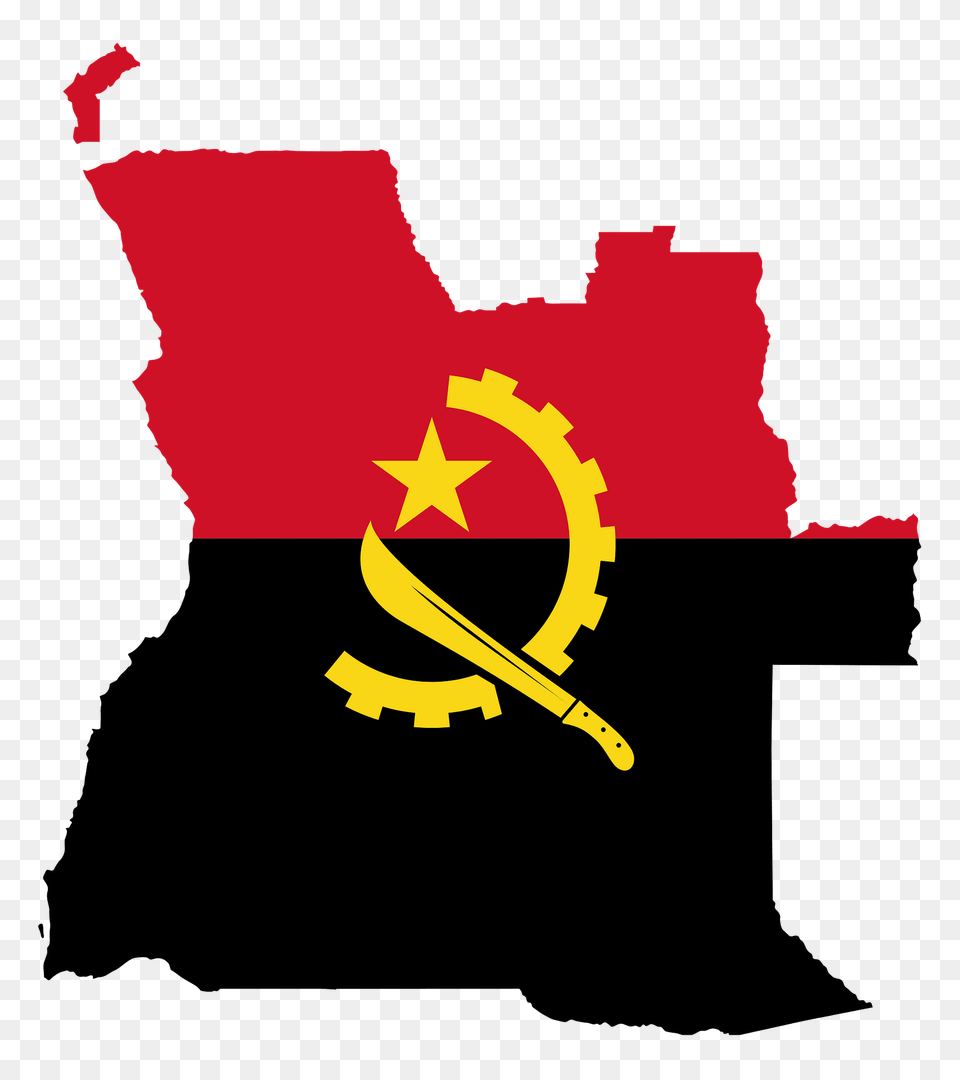 Angola Flag Map Clipart, Logo, Symbol Png