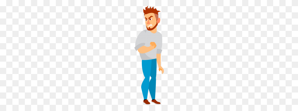 Angry, Clothing, Pants, Boy, Person Png Image