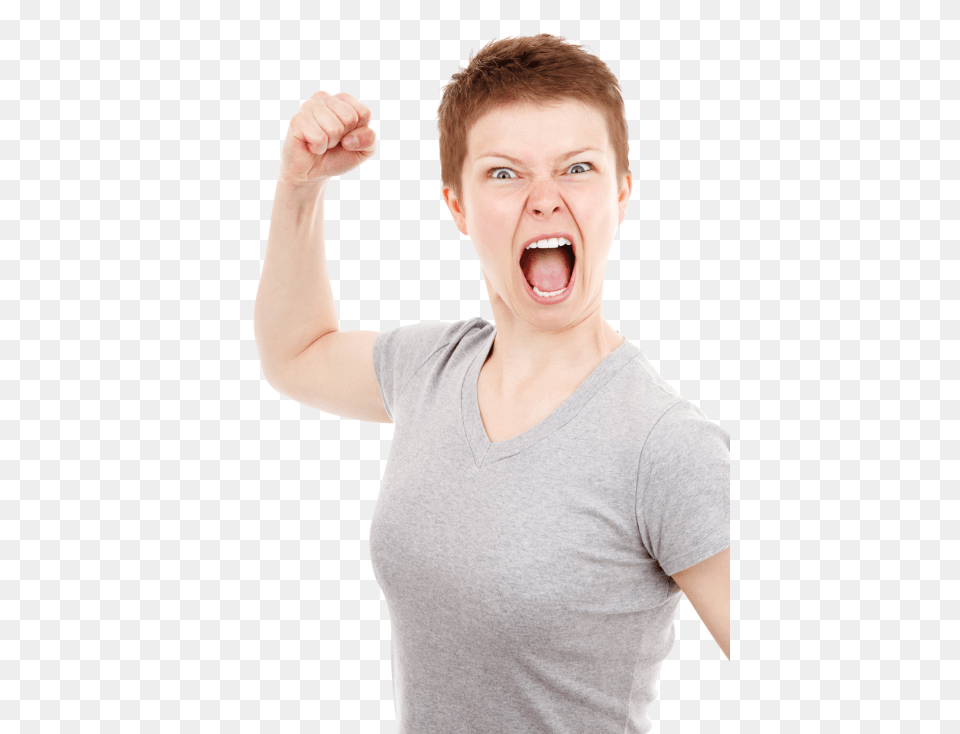 Angry Anime Mouth Angry Woman, Face, Head, Person, Adult Free Png Download