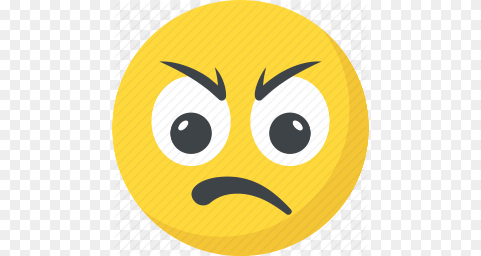 Angry Annoyed Emoji Sad Smiley Worried Icon, Food, Fruit, Plant, Produce Free Png Download