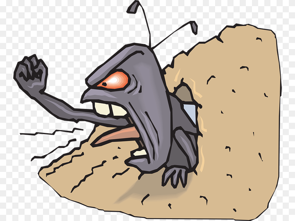 Angry Ant Hole Hill Fist Upset Insect Dirt Angry Ant, Person, Head, Face, Adult Free Png Download