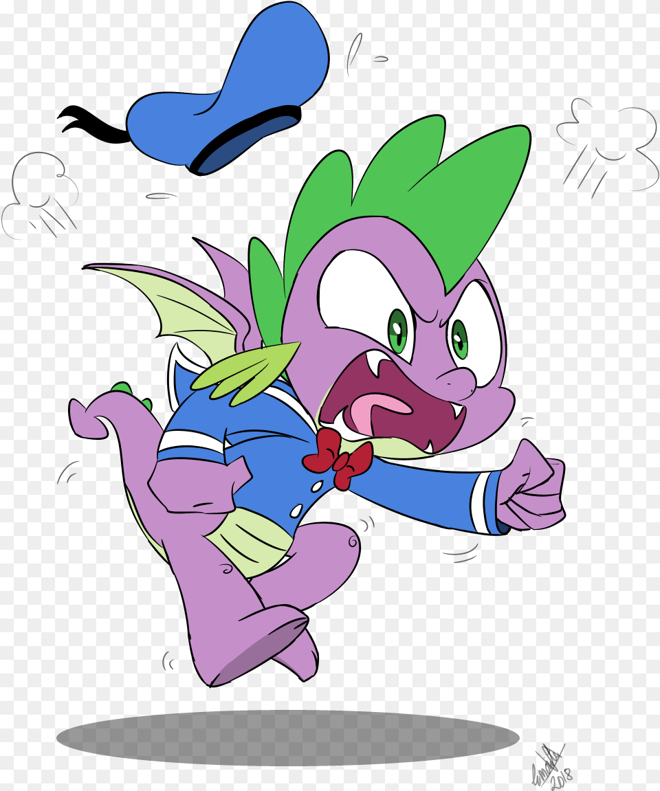 Angry Artist Emositecc Donald Duck Dragon Male Safe My Little Pony Friendship Is Magic, Cartoon, Baby, Person, Purple Png