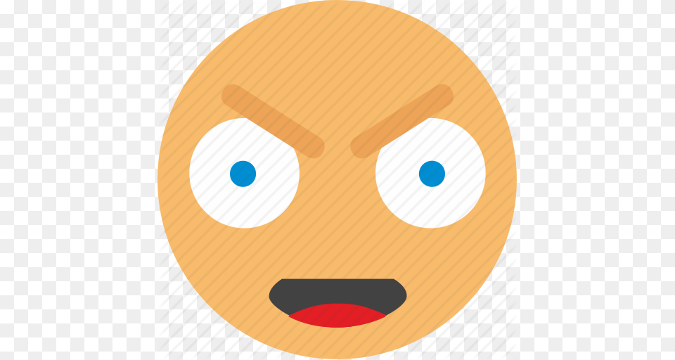 Angry Bad Emoji Face Feel Icon, Disk Free Png