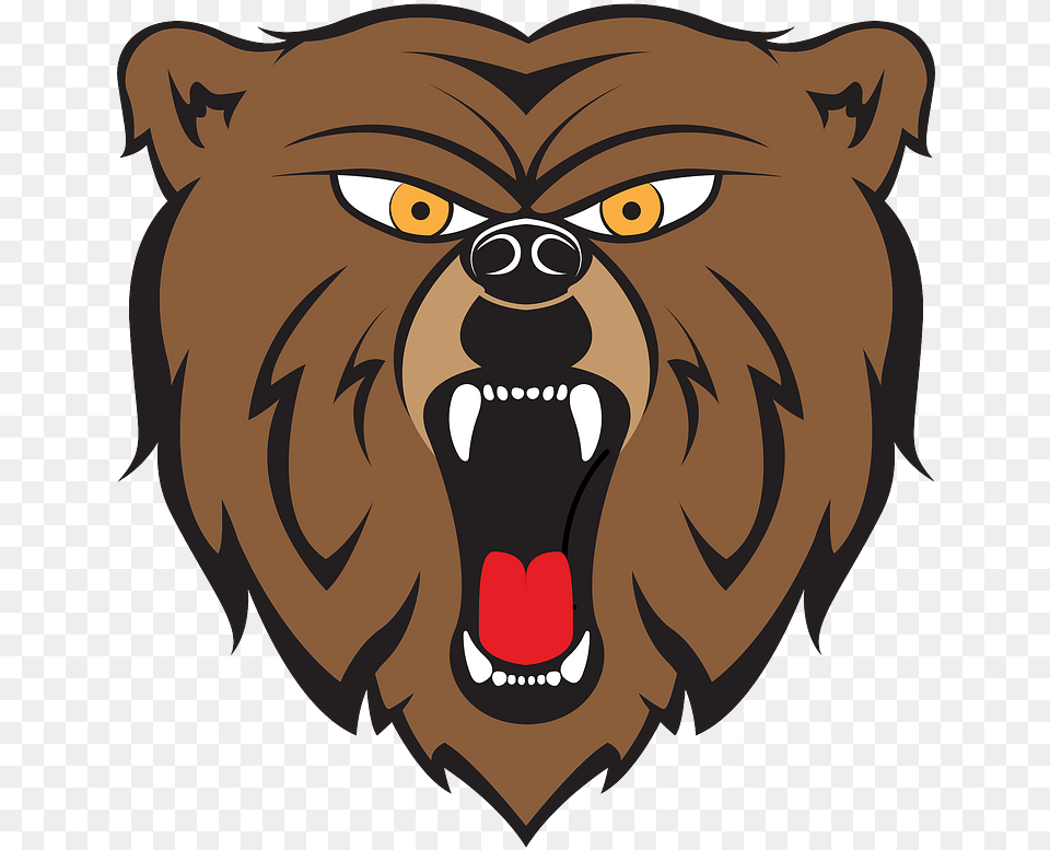 Angry Bear Clip Art Angry Bear, Animal, Lion, Mammal, Wildlife Png Image