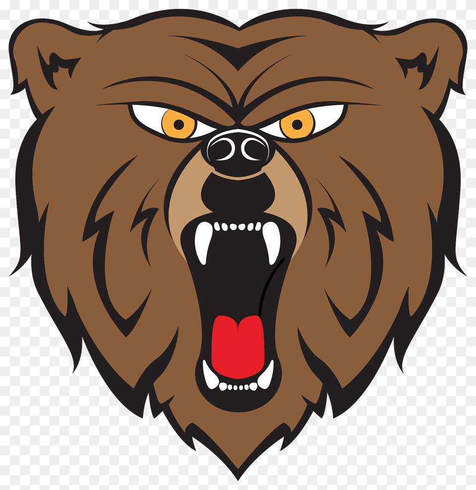 Angry Bear Face Clipart, Animal, Lion, Mammal, Wildlife Free Png