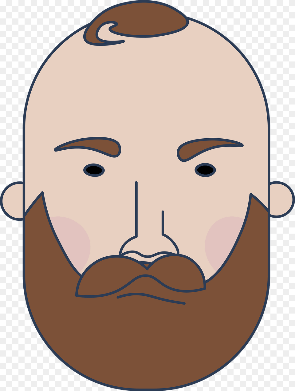 Angry Bearded Man Head Clipart, Face, Person, Photography, Portrait Png
