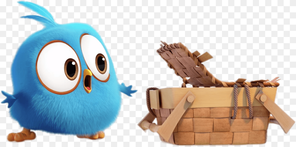 Angry Bird Blue With Picnic Basket, Toy Free Transparent Png