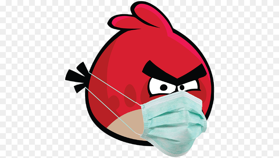 Angry Bird Surgical Mask Angry Birds Icon, Cap, Clothing, Hat, Swimwear Free Png