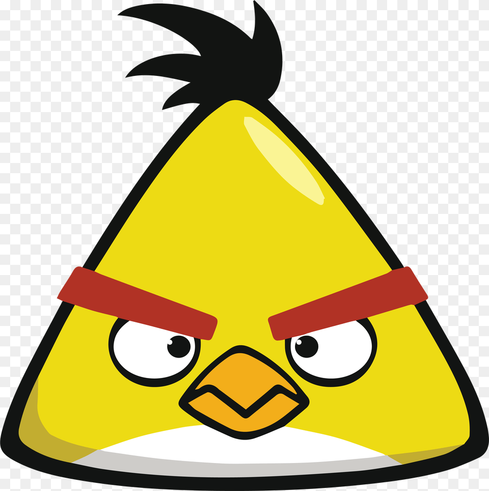 Angry Birds Clipart Collection Icons And Angry Birds Chuck Game, Clothing, Hat, Party Hat Free Png