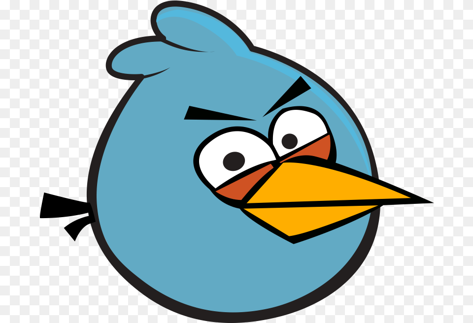 Angry Birds Clipart Star Wars Ii Angry Transparent Angry Birds Blue Bird, Animal, Fish, Sea Life, Shark Png Image