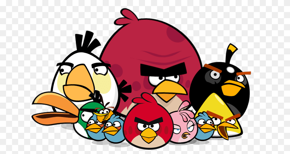 Angry Birds Group, Animal, Bird, Cartoon Free Png Download