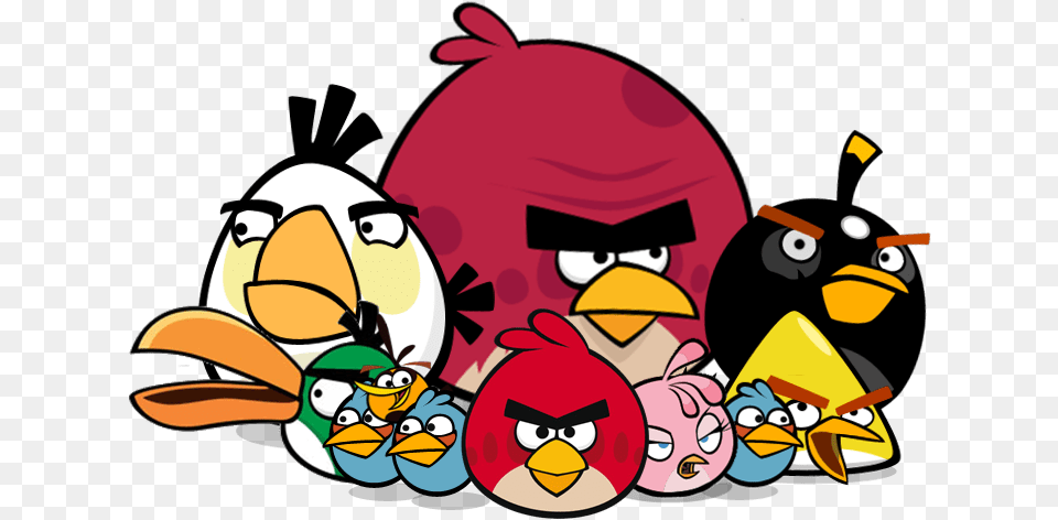 Angry Birds Group Transparent Angry Birds, Animal, Bird, Face, Head Free Png