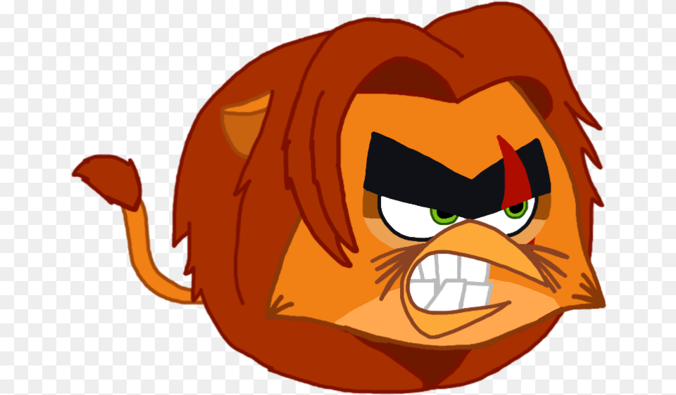 Angry Birds The Simba Scar S Spirit Angry Bird With Scar, Baby, Person, Food, Plant Free Png