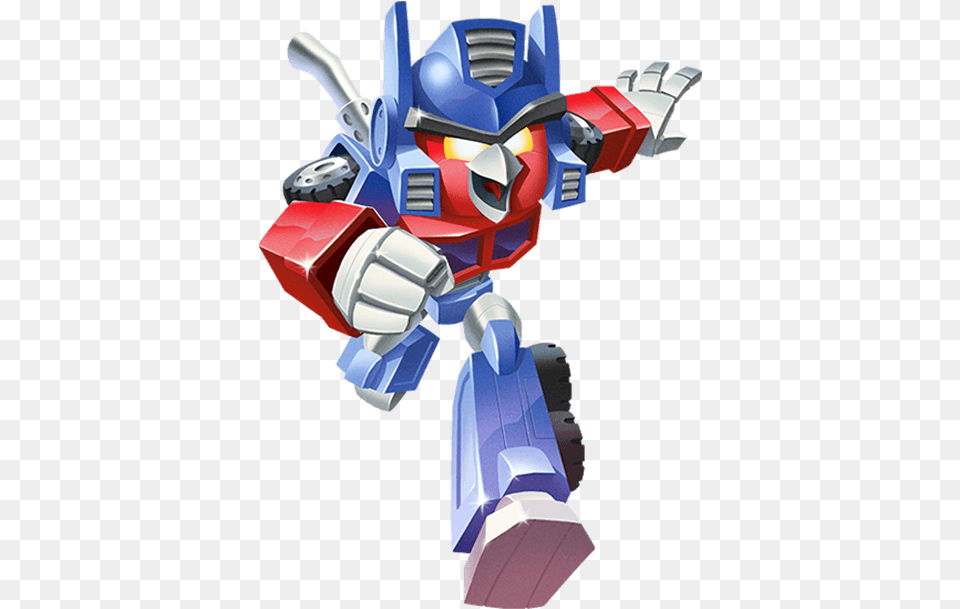 Angry Birds Transformers Will Pitch Autobirds Vs Deceptihogs Optimus Prime Angry Birds Transformers, Robot, Device, Grass, Lawn Png Image