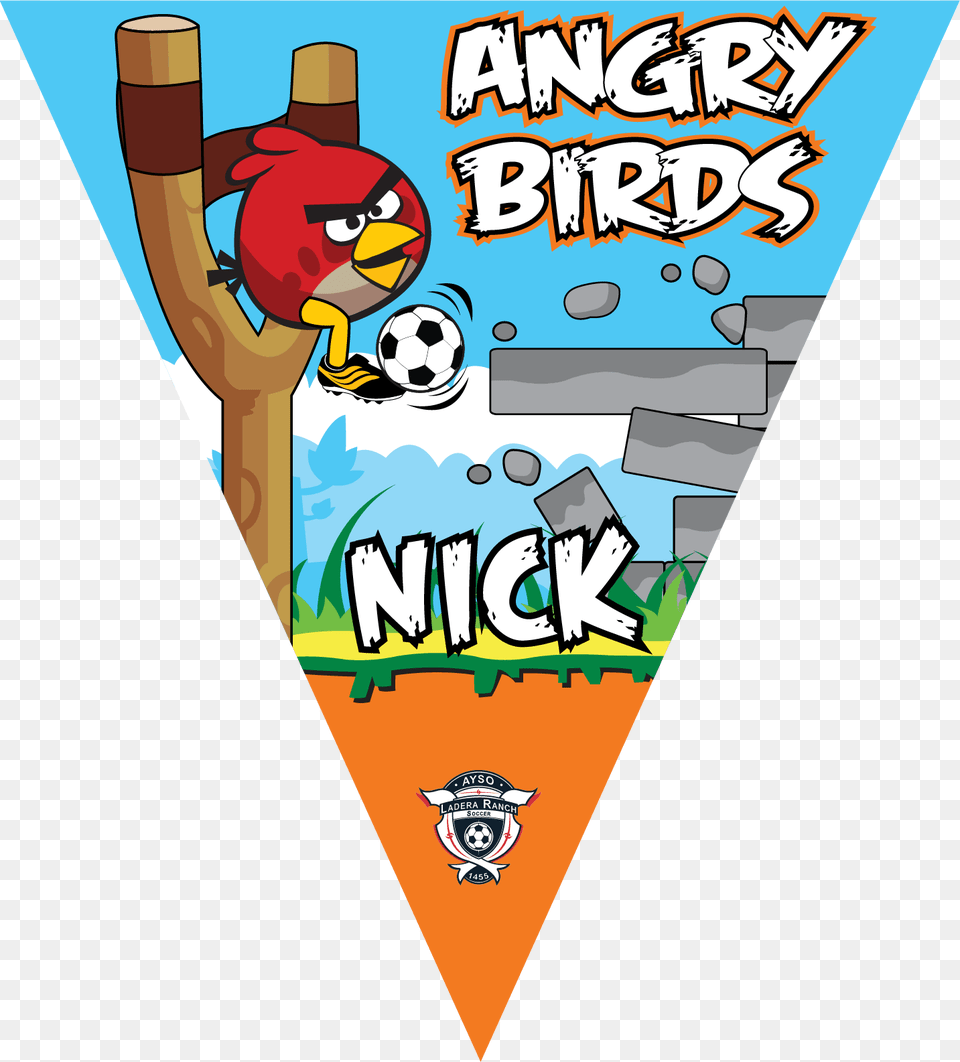 Angry Birds Triangle Individual Team Pennant Angry Birds Rio Icon, Baby, Ball, Football, Person Free Png Download