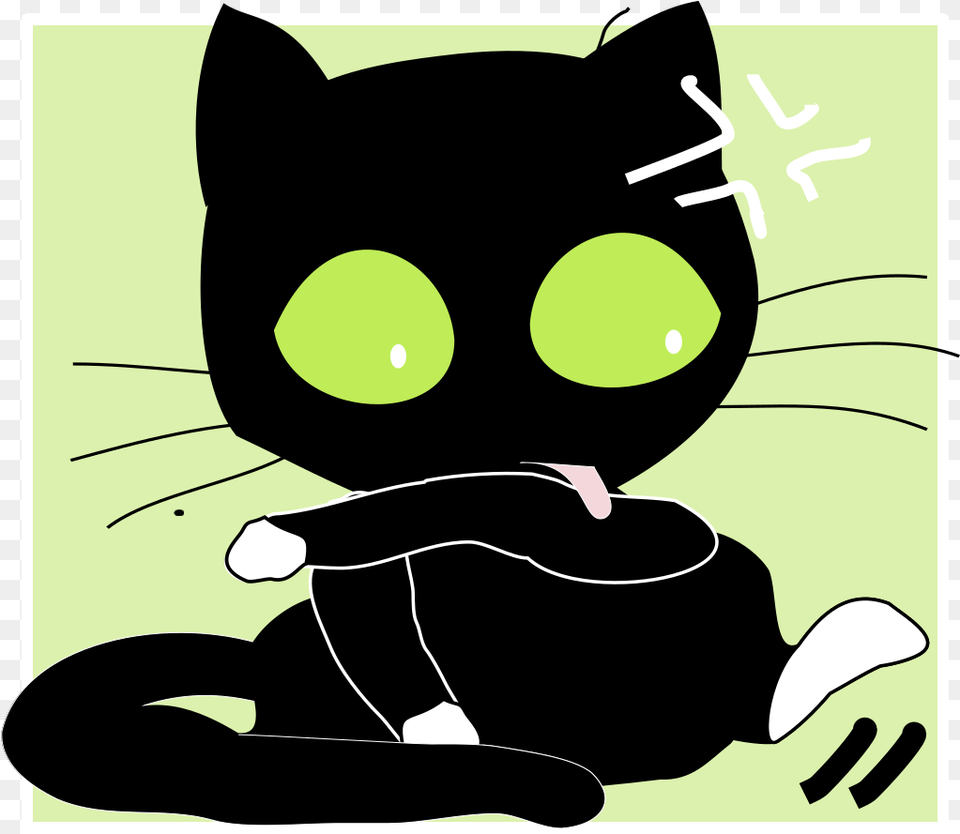 Angry Black Cat With White Socks Svg Clip Art For Web Black Cat, Animal, Mammal, Pet, Fish Free Transparent Png