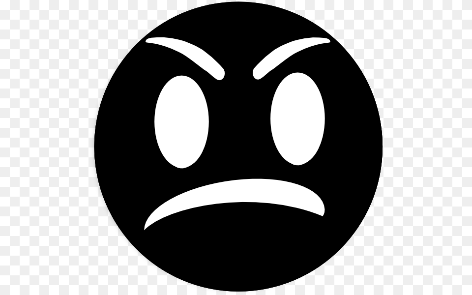 Angry Black Face Emoji, Stencil, Logo Png