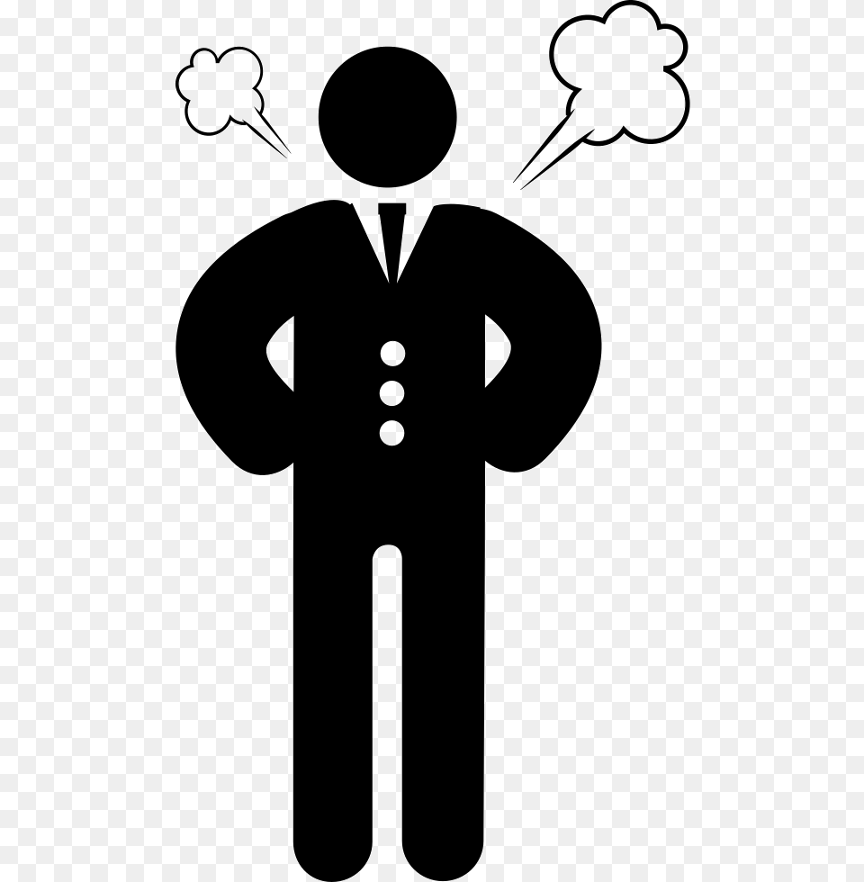 Angry Boss Angry Boss Icon, Stencil, Adult, Male, Man Free Transparent Png