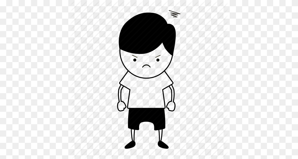 Angry Boy Guy Human Kid Sketch Icon, Clothing, Coat Free Png Download