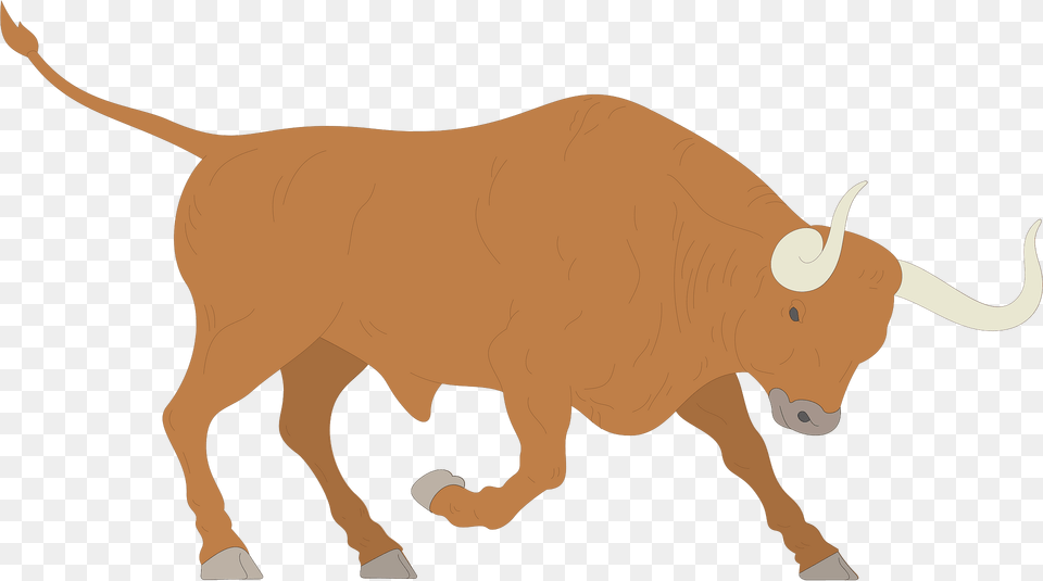 Angry Bull Clipart, Animal, Cattle, Livestock, Mammal Free Png