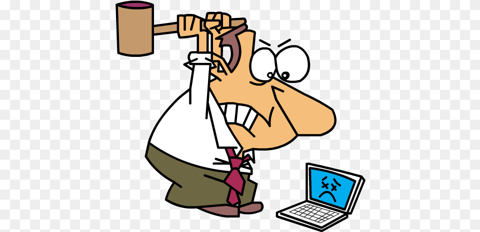 Angry Businessman Cartoon Computer Angry At Computer Cartoon, Book, Comics, Publication, Baby Png Image