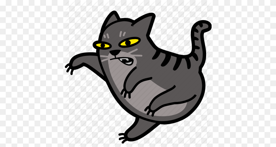 Angry Carate Cat Fight Jump Karate Leap Icon, Person, Animal, Face, Head Png