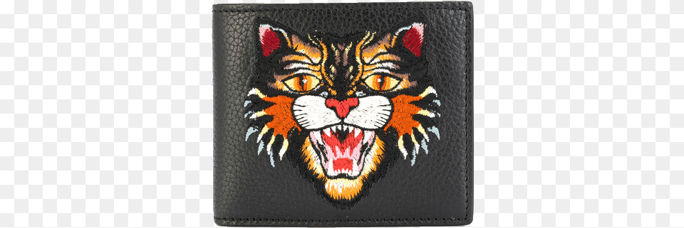 Angry Cat Billfold Wallet Gucci Lion Wallet Black, Accessories, Home Decor, Animal, Mammal Png Image