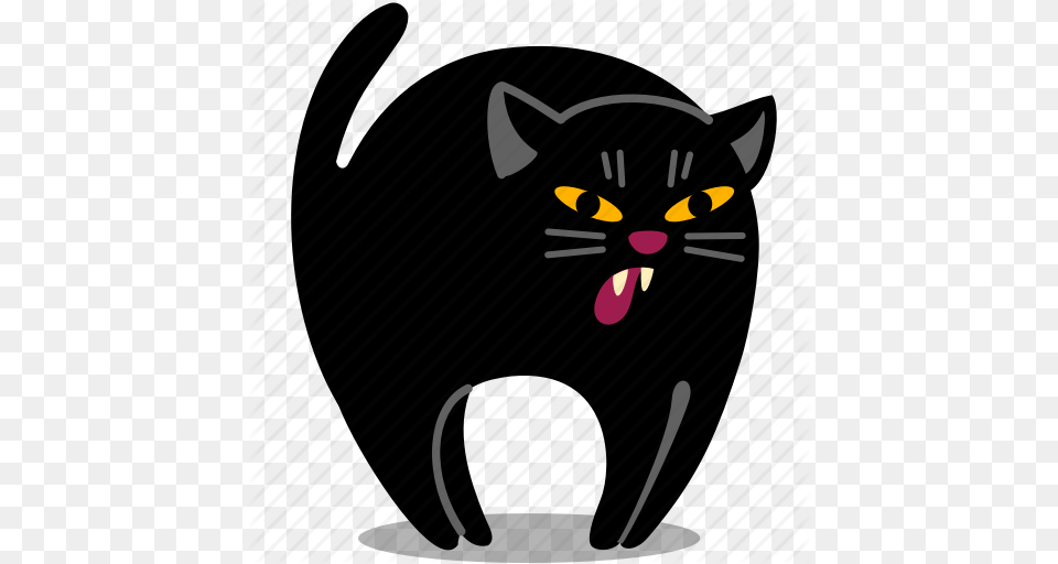 Angry Cat Feline Pet Icon, Animal, Mammal, Black Cat Png Image