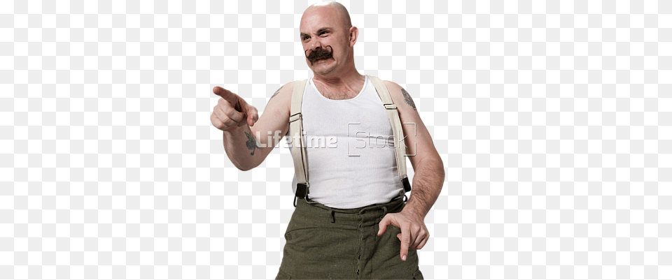 Angry Caucasian Man In Costume Pointing Angry Man Pointing Accessories, Suspenders, Person, Hand Free Transparent Png