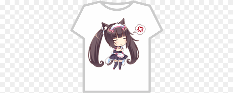 Angry Chocola Nekopara Roblox Cat Shirt Clothing, T-shirt, Book, Comics Free Transparent Png