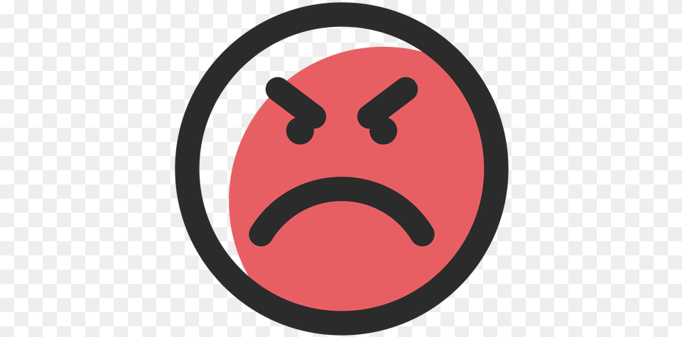Angry Colored Stroke Emoticon U0026 Svg Vector Circle, Disk, Symbol Free Png