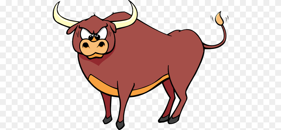 Angry Crosseyed Bull Clip Art, Animal, Ox, Mammal, Livestock Free Png