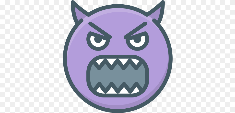 Angry Demon Devil Emoji Evil Face Cartoon, Ammunition, Grenade, Weapon Free Transparent Png