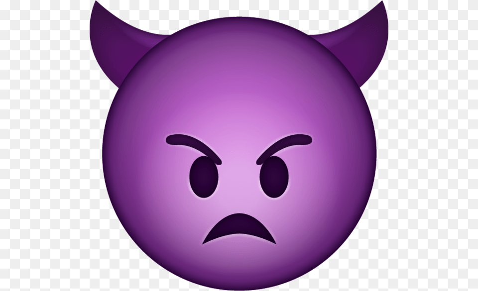 Angry Devil Emoji, Purple, Astronomy, Moon, Nature Png