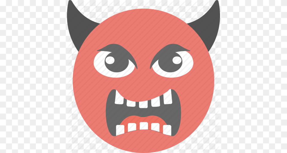 Angry Devil Emoji Devil Face Evil Pouting Emoticon Icon, Body Part, Mouth, Person, Teeth Free Png