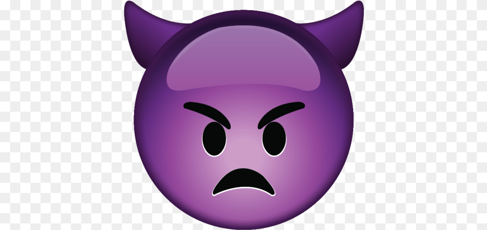 Angry Devil Emoji Download All Apple Transparent Devil Emoji, Purple Free Png