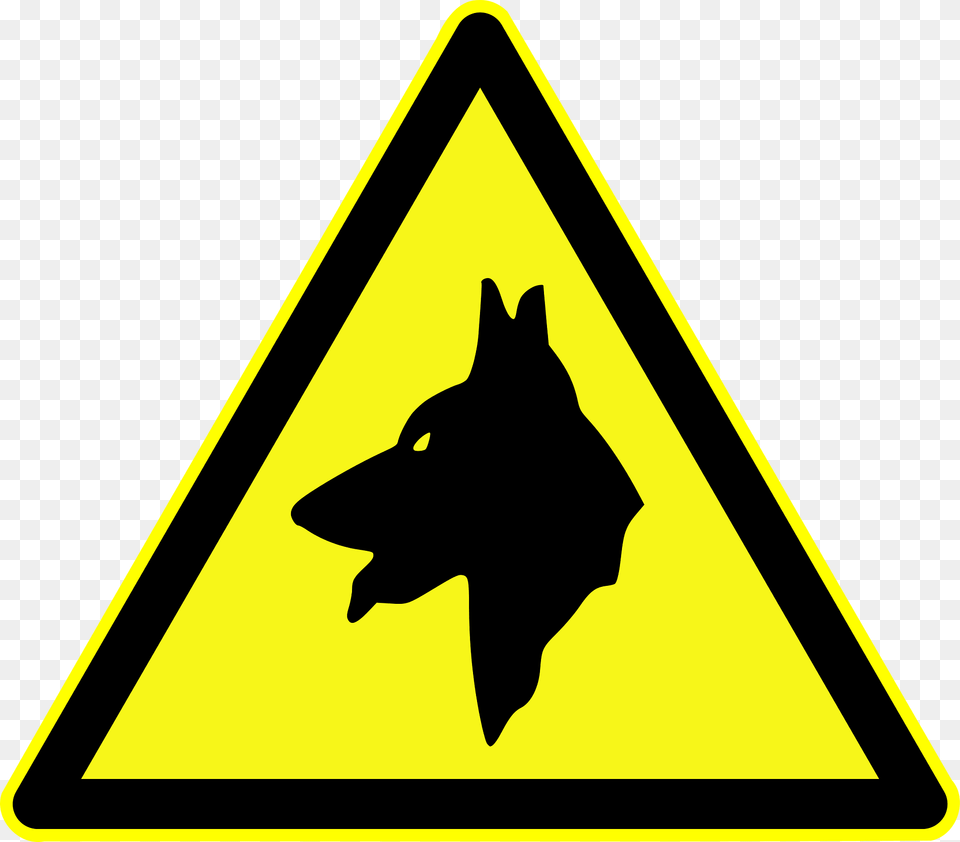 Angry Dog Sing Clipart, Sign, Symbol, Road Sign, Animal Free Png Download