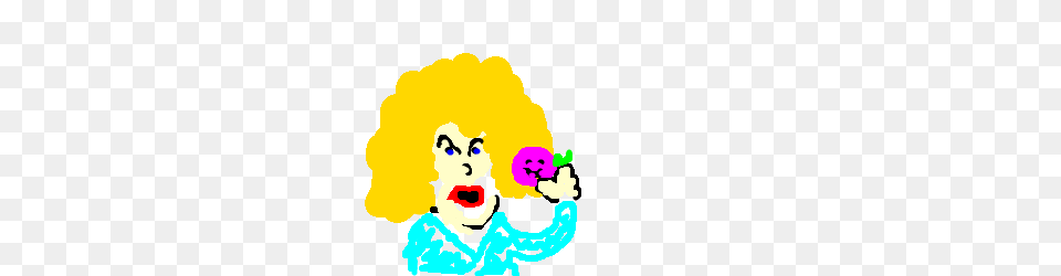 Angry Dolly Parton Eats Suspicious Fruit Drawing, Baby, Person, Performer, Face Png