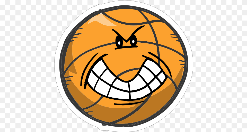 Angry Emoji Basketball Sticker Basketball Hoop, Soccer, Ball, Football, Sport Png Image