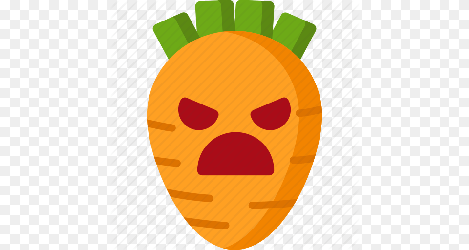 Angry Emoji Emotion Expression Face Feeling Icon, Carrot, Food, Plant, Produce Png