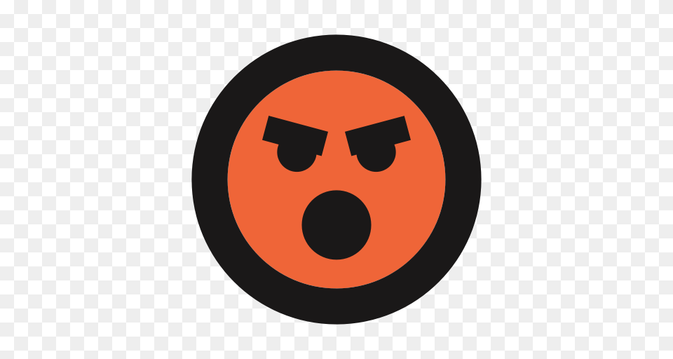 Angry Emoji Irate Mad Yelling Icon, Logo, Disk Free Png