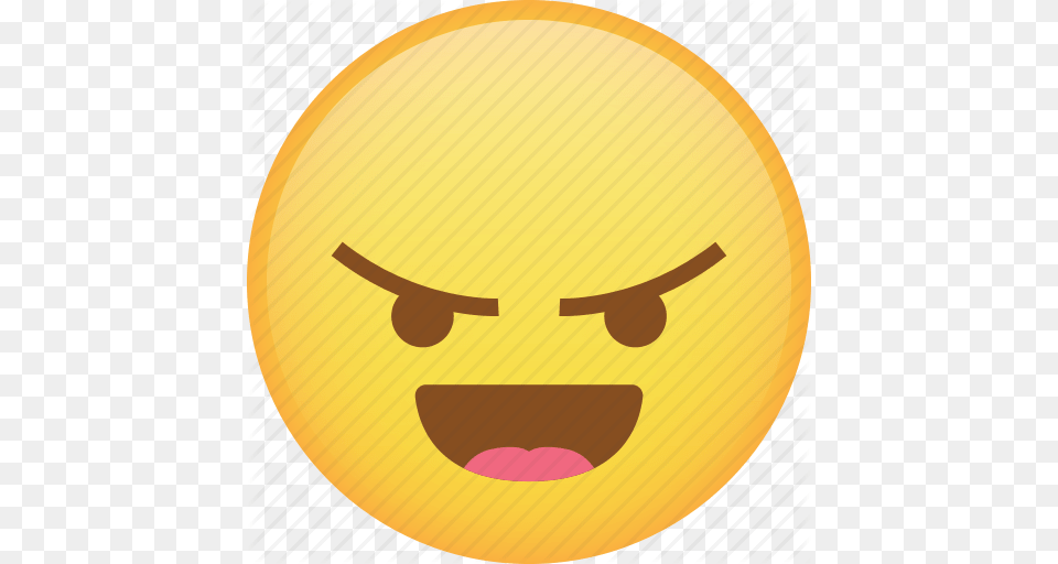Angry Emoji Laugh Mad Rage React Taunt Icon, Food, Fruit, Plant, Produce Free Transparent Png