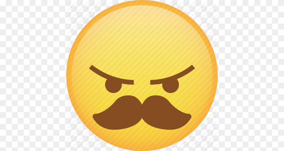 Angry Emoji Mad Mustache Rage React Icon, Face, Head, Person Free Transparent Png