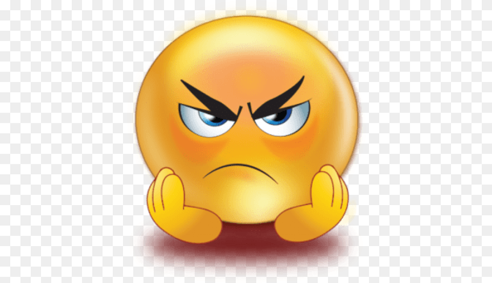 Angry Emoji Transparent Clipart Download Hd Sad Emoji, Clothing, Hardhat, Helmet Png Image